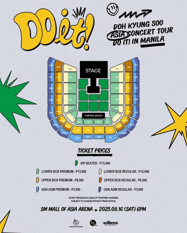 Doh Kyung Soo DO it Asia Concert Tour Ticket Prices and Seat Plan